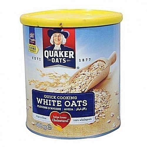 QUAKER WHITE OAT TIN 500G