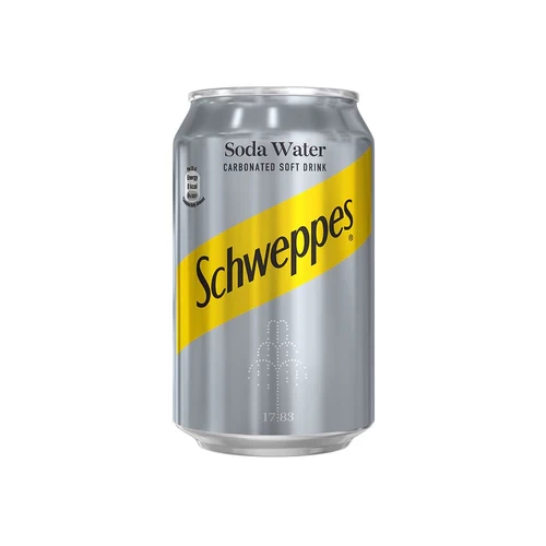 Schweppes Soda Water 33cl Can