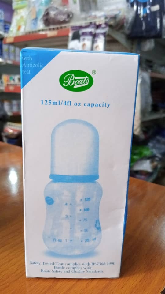 BOOTS BABY FEEDING BOTTLE 125ML